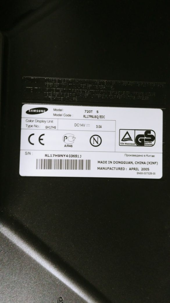 Monitor 17'' Samsung SyncMaster 720T
