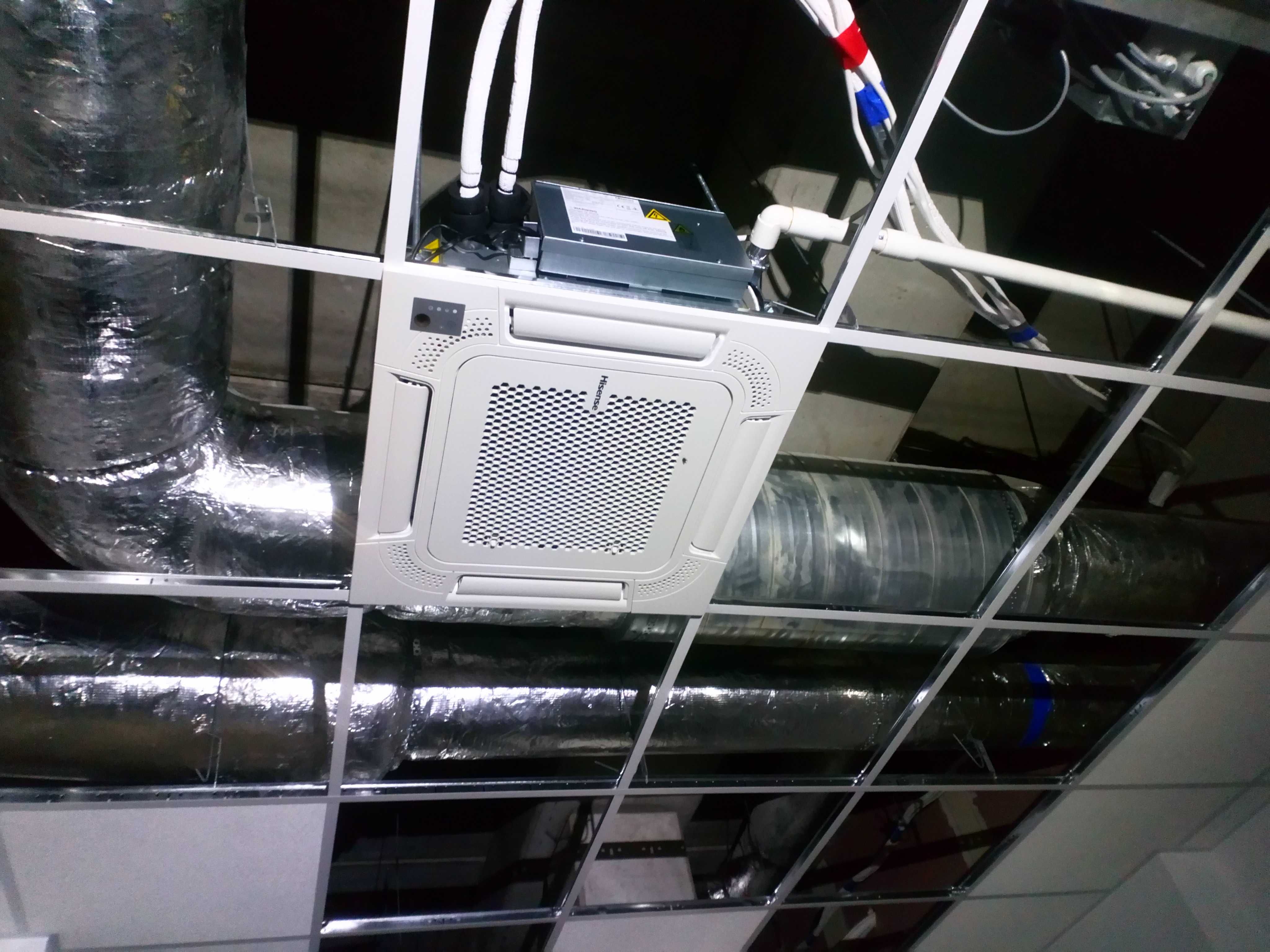 Klimatyzacja kasetonowa 4 stronna lub 360 stopni - dostawa i montaż.