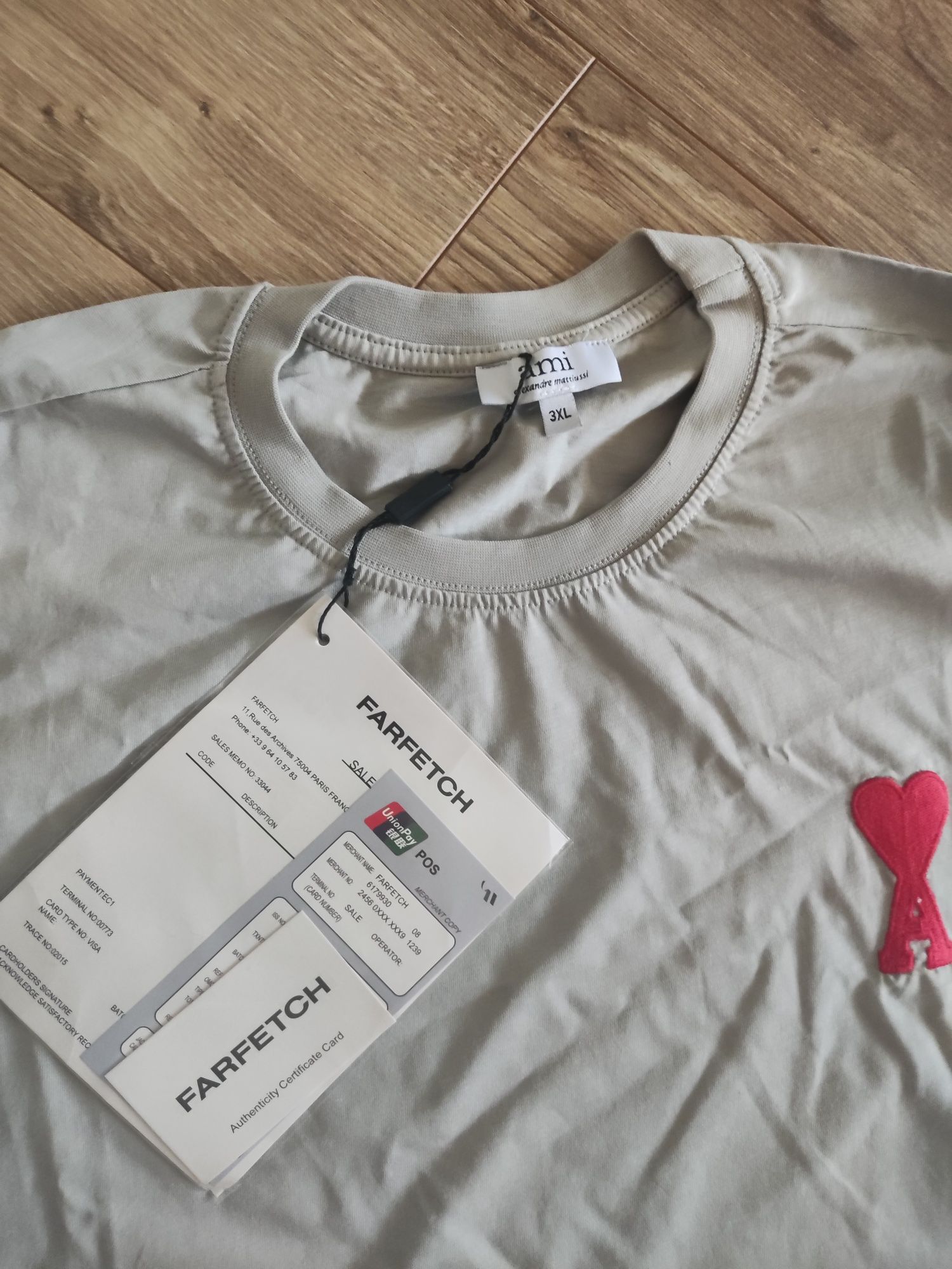 T shirt A M I nowy, metki i logowania