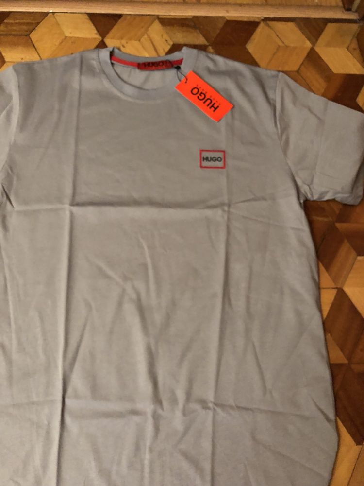 Bluzka T-shirt męska Hugo Boss XL szara , 100% bawełna  , nowa z metką