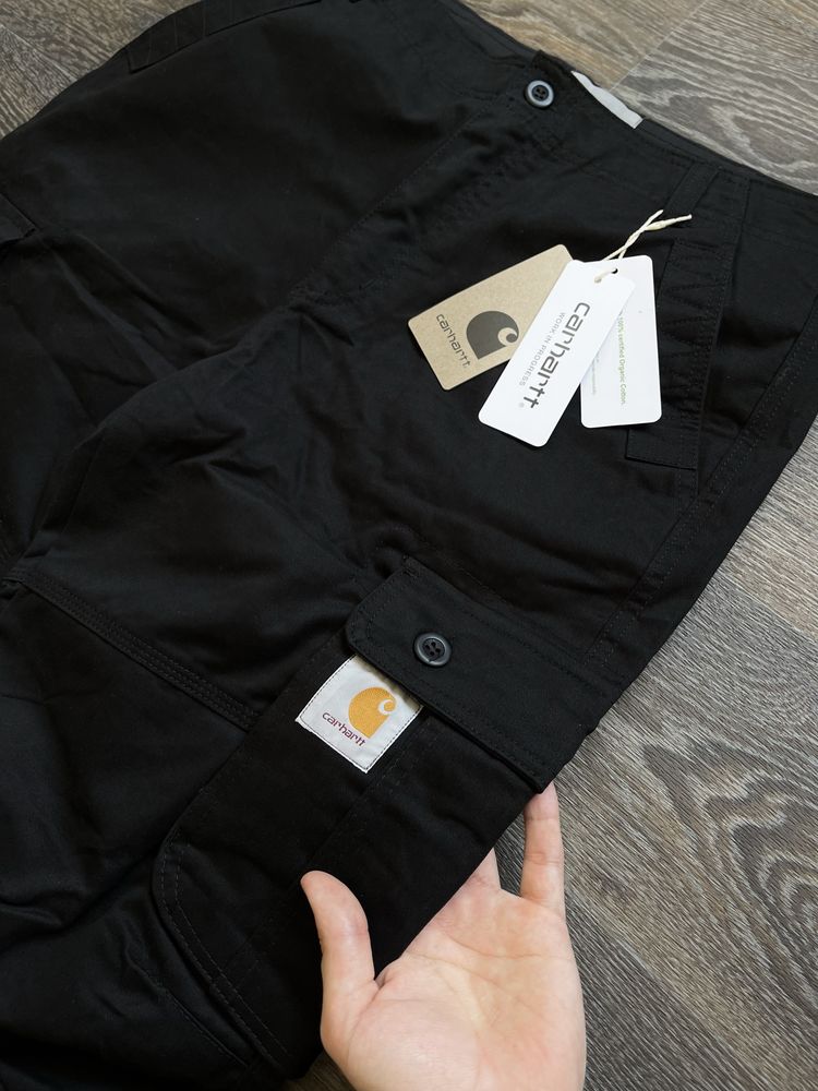 Карго штаны Carhartt WIP Aviation Slim fit Black