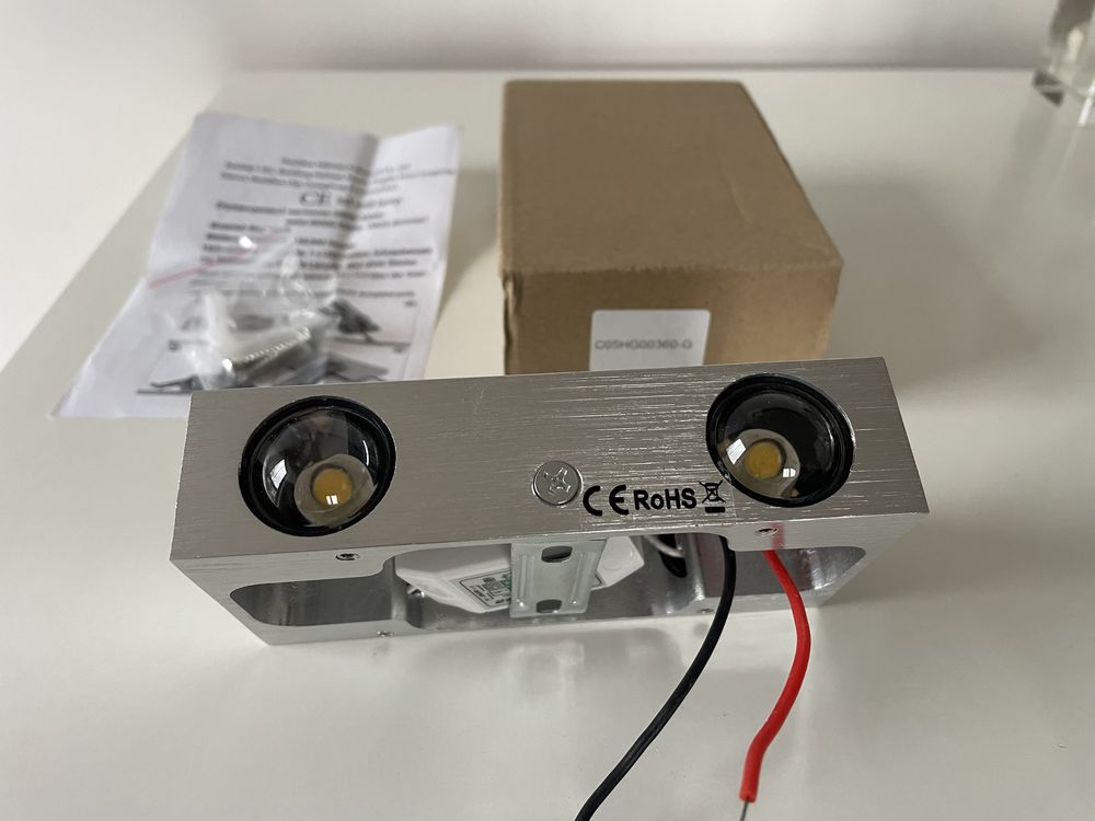 Lampa Led - Elewacykna - Kinkiet -  Fasadowe - 220 V -Aluminium  Nowa
