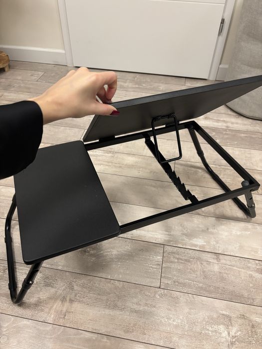 Stolik podstawka pod laptopa regulowany czarny rozkładany