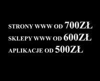 Sklepy WWW od 700zł | Strony WWW od 600zł | Aplikacje Mobilne od 500zł