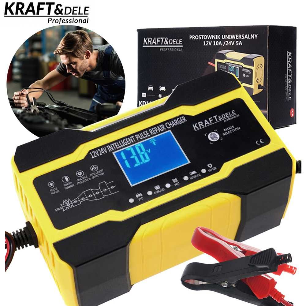 KRAFT&DELE Ładowarka Prostownik Akumulatora 12/24v Samochodow KD1291