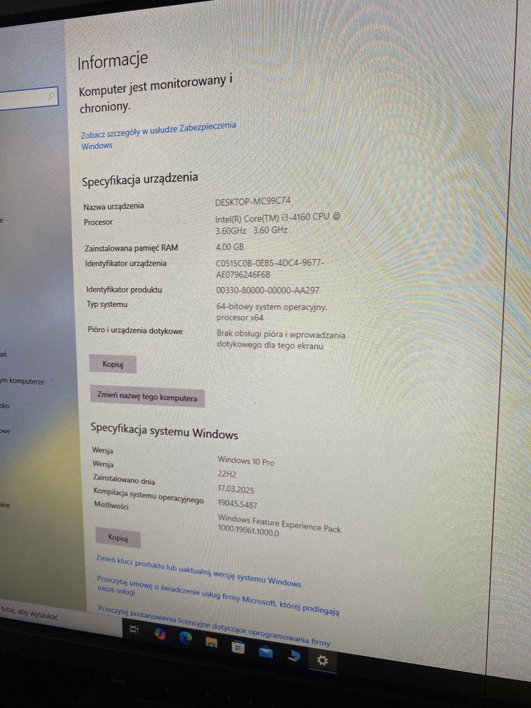 Komputer stacjonarny HP 280 G1 MT Business PC + PAKIET OFFICE