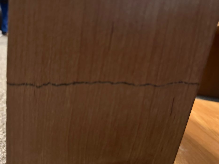 Biurko narożne z grubej płyty