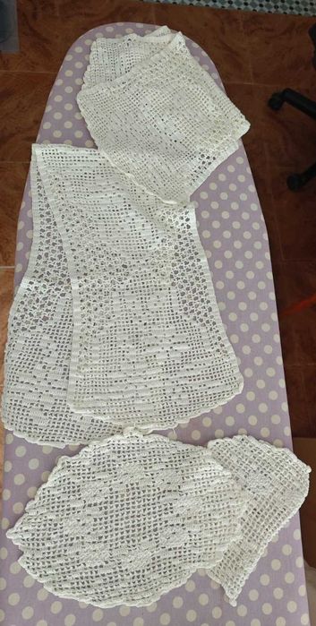 Conjunto de 3 panos para a loiça e 5 naprons