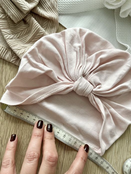 Komplet czapka turban zestaw dziewczynka niemowlę 6-12 miesiecy