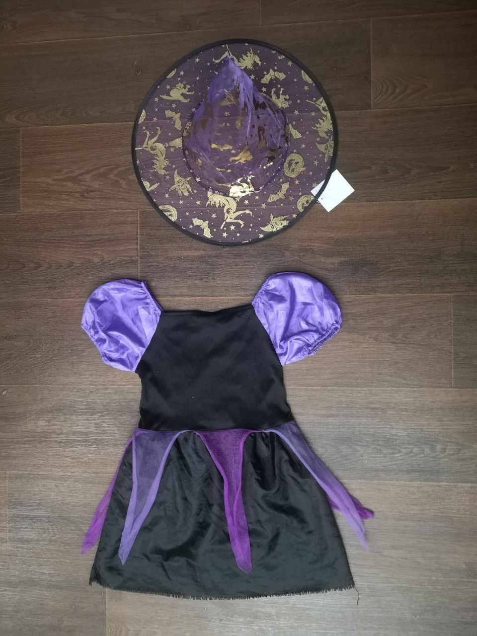Карнавальный костюм платье шляпа ведьма 3-4 года утренник хэлоуин 98