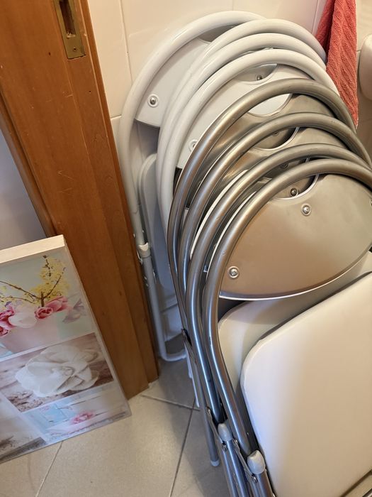 10 Cadeiras dobraveis de metal