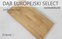 Blat do biurka drewno dąb europejski select 1600x800x30