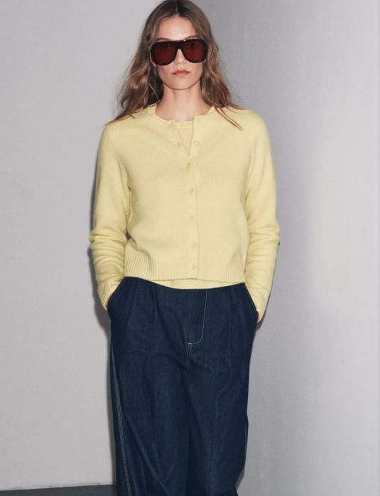 Zara sweter z wełny 100% rozpinany nowy z metką r L