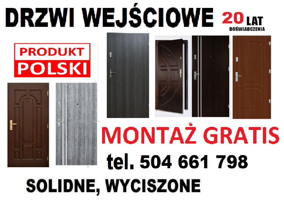 Drzwi zewnętrzne z montażem do bloku  -do mieszkania, WEJŚCIOWE