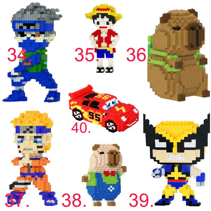 Конструктор Magic Blocks в асортименті Стіч,Bearbrick,Marvel,DC,Наруто