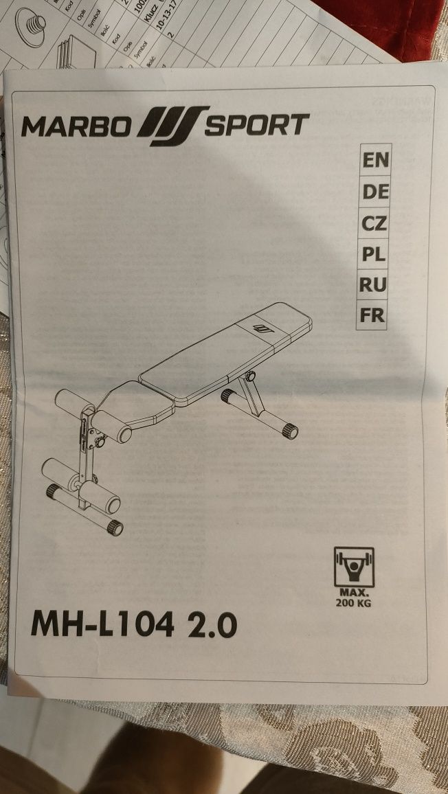 Ławka do ćwiczeń składana MH-L104 - Marbo Sport