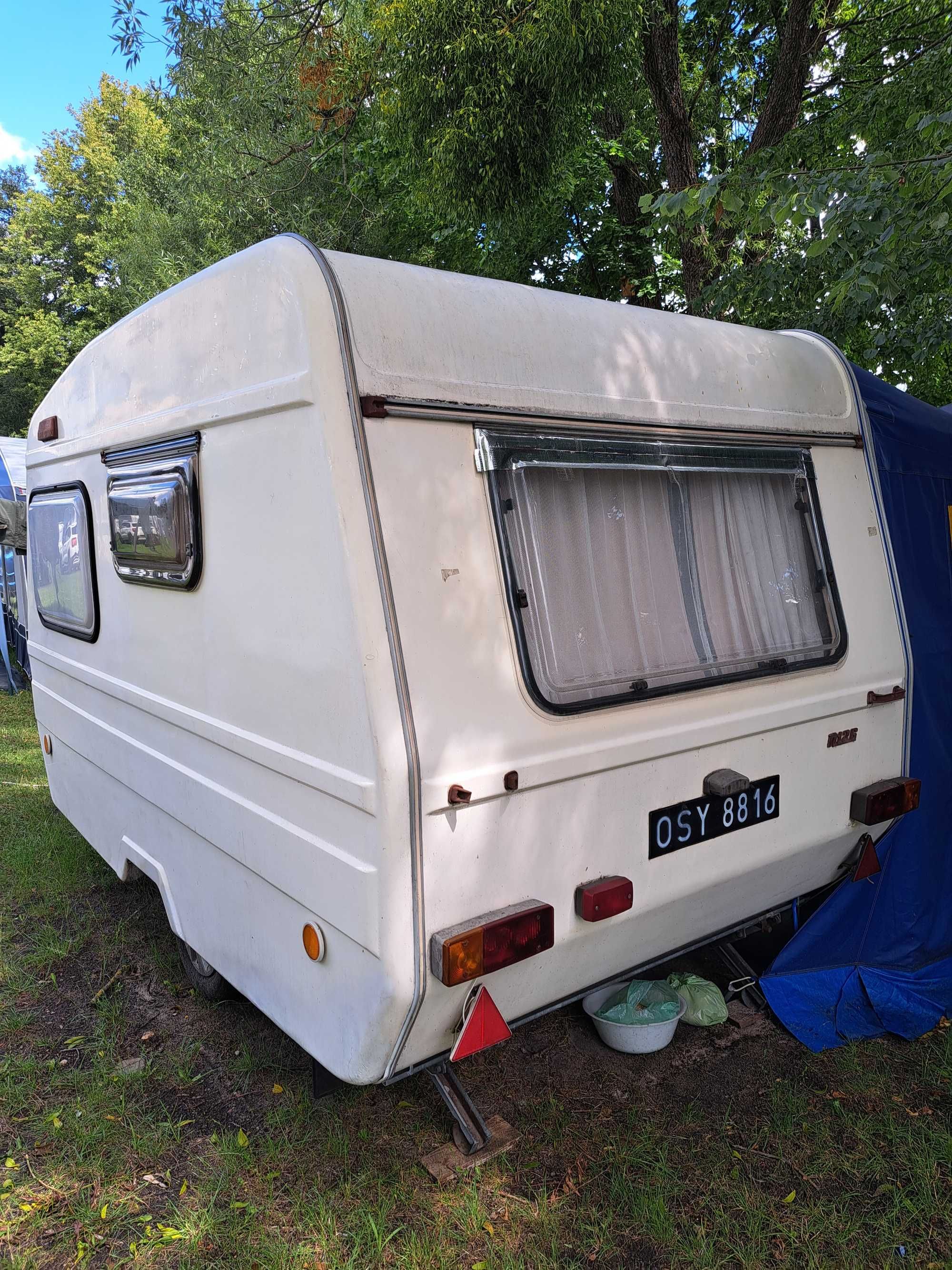 Sprzedam przyczepę NIEWIADÓW N126N + przedsionek + pokrowiec + hamak