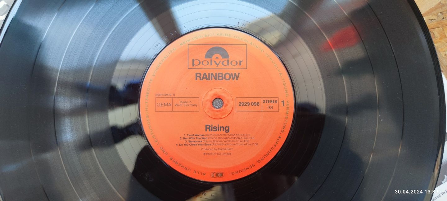 Продам пластинку Rainbow - Rising 1976 Ger