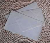 Zestaw 3 starych kopert pocztowych vintage papeteria scrapbooking