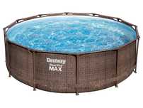 Basen Bestway ogrodowy okrągły 366 x 100 cm Rattan steel pro max