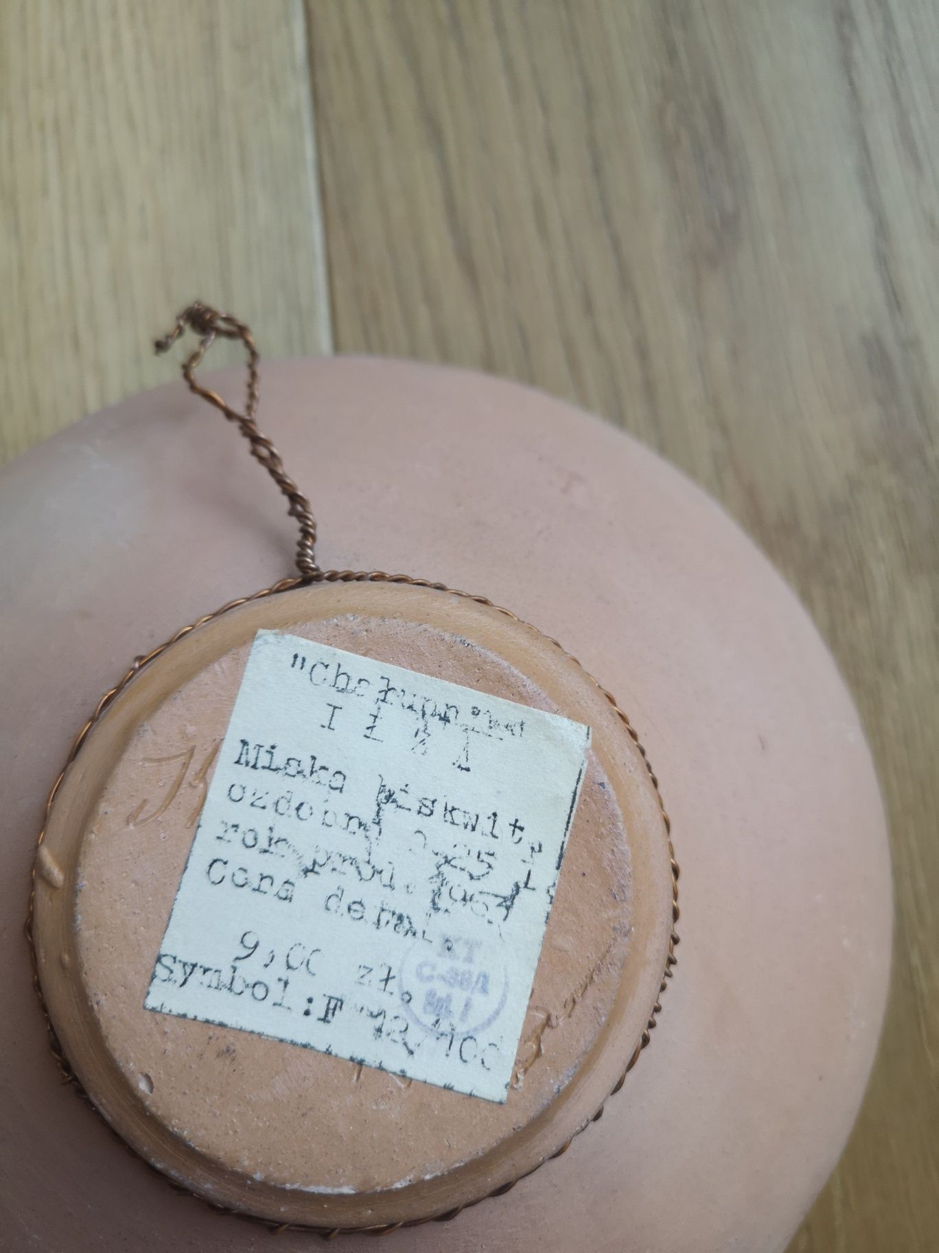 Misa gliniana talerz ceramika Iłża PRL vintage Cepelia