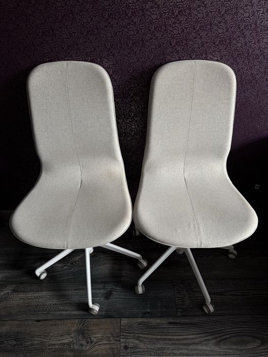 LANGFJALL Krzesło biurowe ikea konferencyjne beżowe 2 szt.