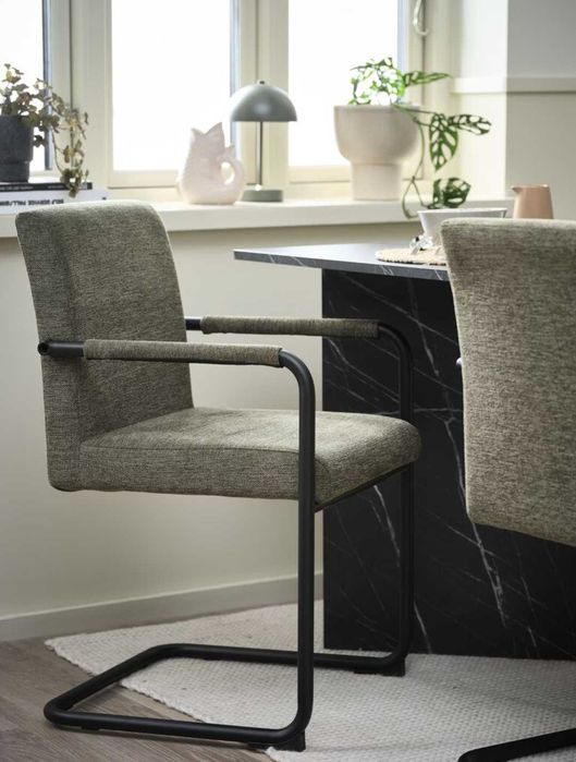 Krzesło ESPE oliwkowy/czarny (2 szt.)