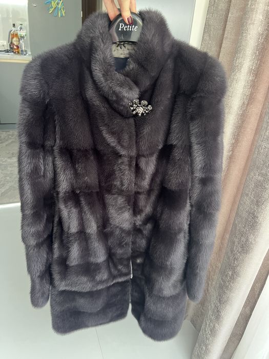 Норкова шуба в новому стані графіт s