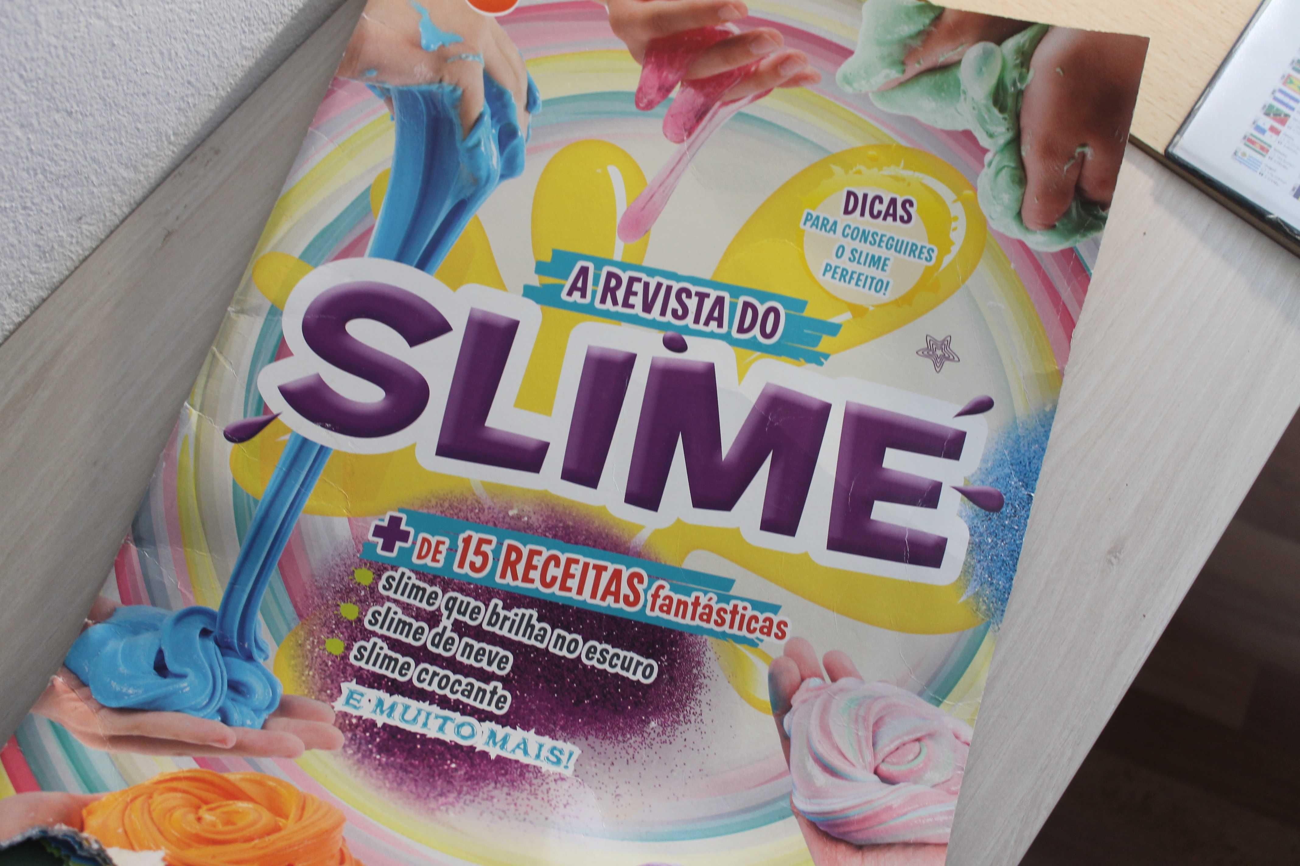 Revista com receitas de slimes