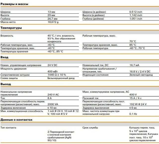 Реле Weidmuller RCI484AC4 на колодке SRC-I 2CO P