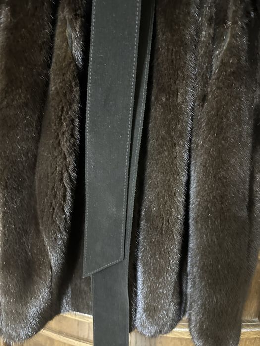 Норкова шуба з капюшоном blackglama