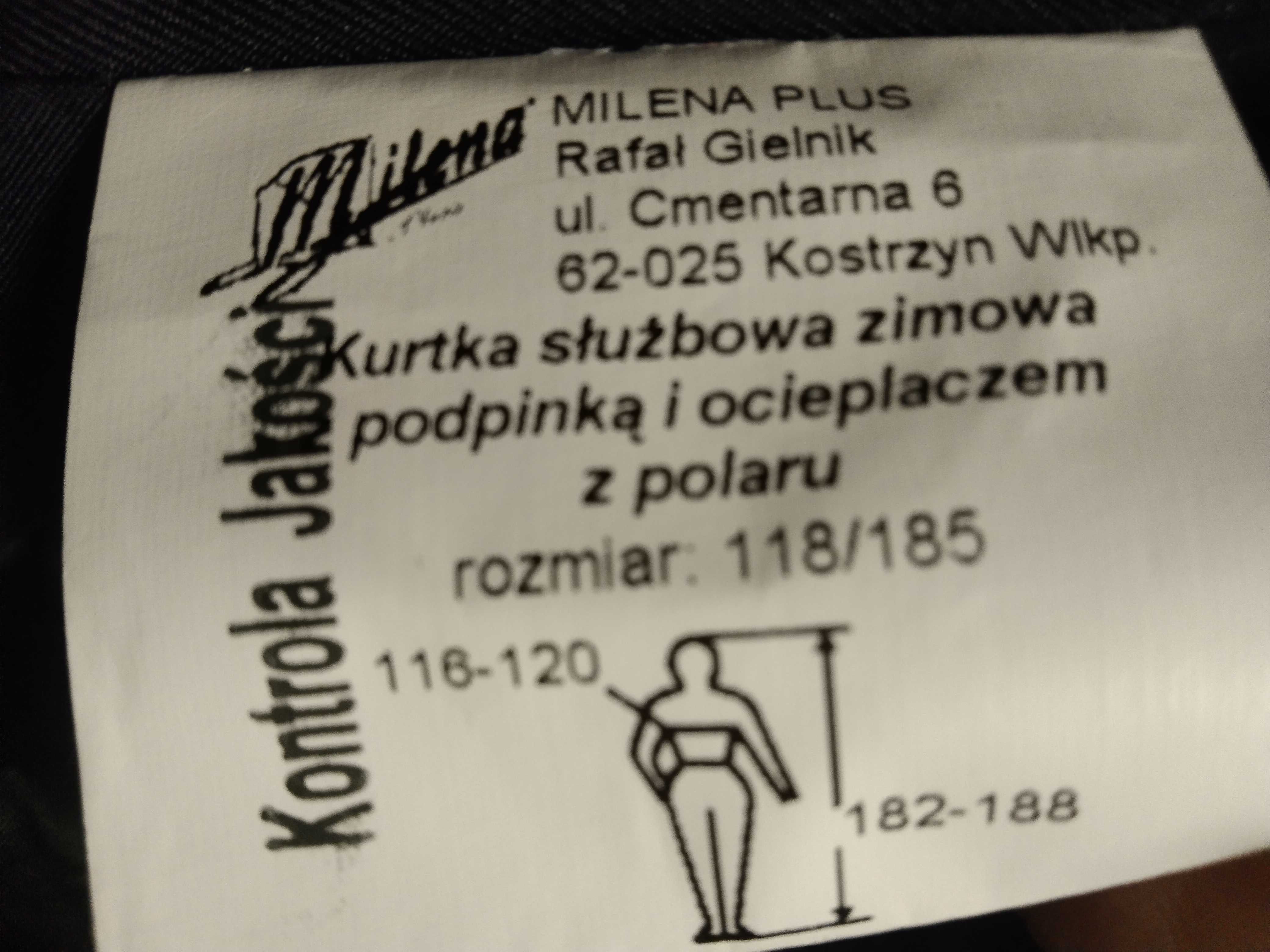 Kurtka służbowa zimowa Policja