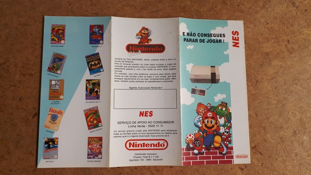 Publicidade oficial Nintendo NES com jogos (novo, 1992, raro)