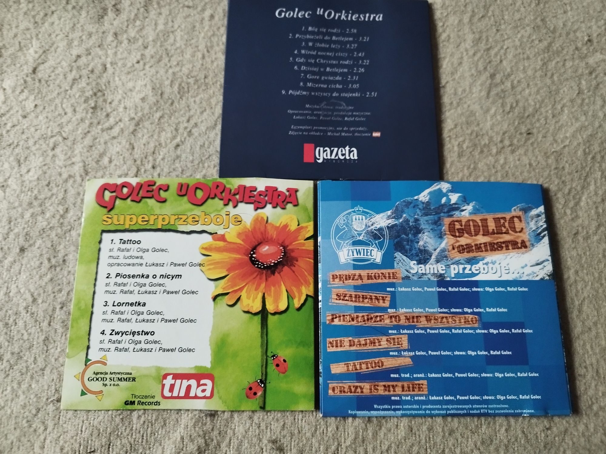 *3płyty GOLEC uORKIESTRA: Superprzeboje/ Same przeboje/ W niebo głosy