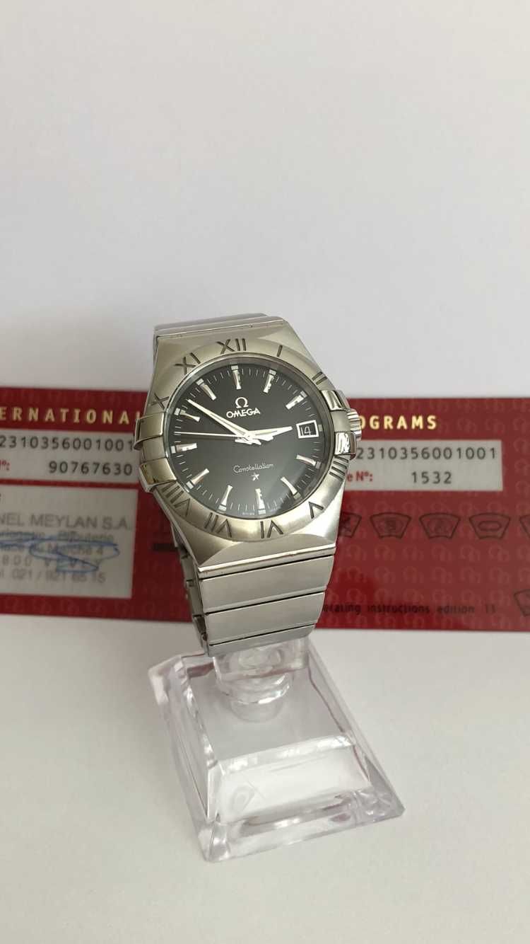 Omega Constellation nr ref 123.10.35.60.01.001, dokumenty, stan ideał+