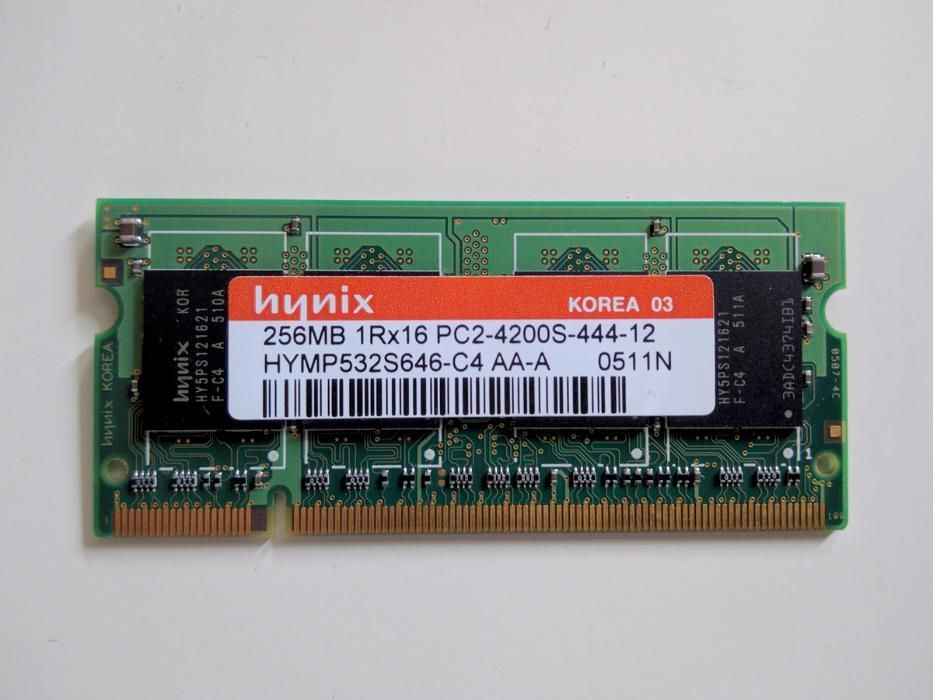 Pamięć RAM (256MB) Hynix 1Rx16 PC2-4200S-444-12 (HYMP532S646-C4 AA-A)