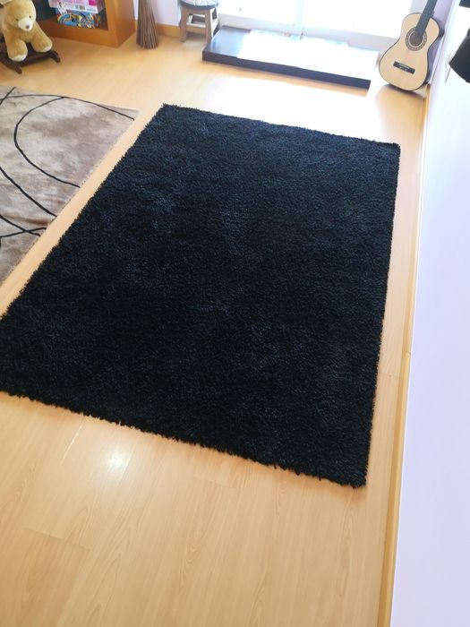 Carpete Tapete de cor Preta