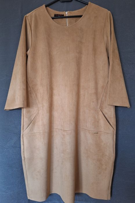 Sukienka tunika z imitacji zamszu