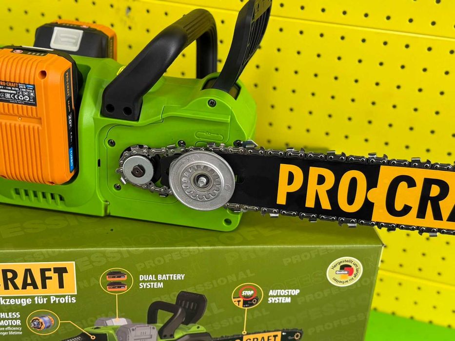 Пила ланцюгова акум. PRO-CRAFT PCA-42/2(2АКБ 20/8max-зар.подвій,олива)