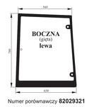 szyba boczna lewa New Holland TS 80, TS 90, 100, 110, 115, 120 ACX1154