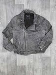 Skórzana kurtka Zara biker vintage leather jacket
