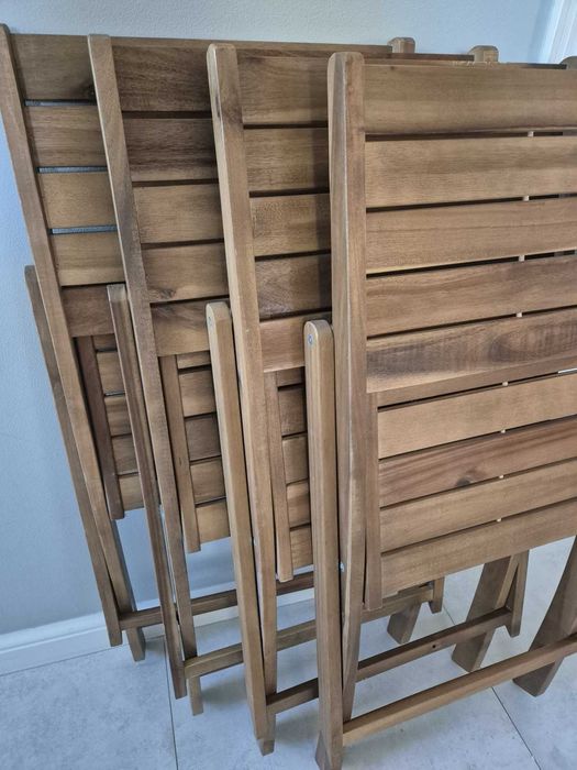 Krzesła drewniane bukowe składane