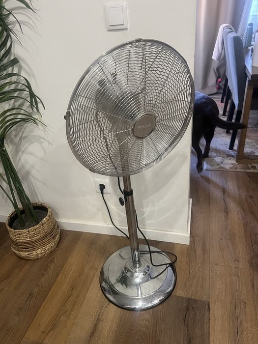 Ventilador de pe metal inox