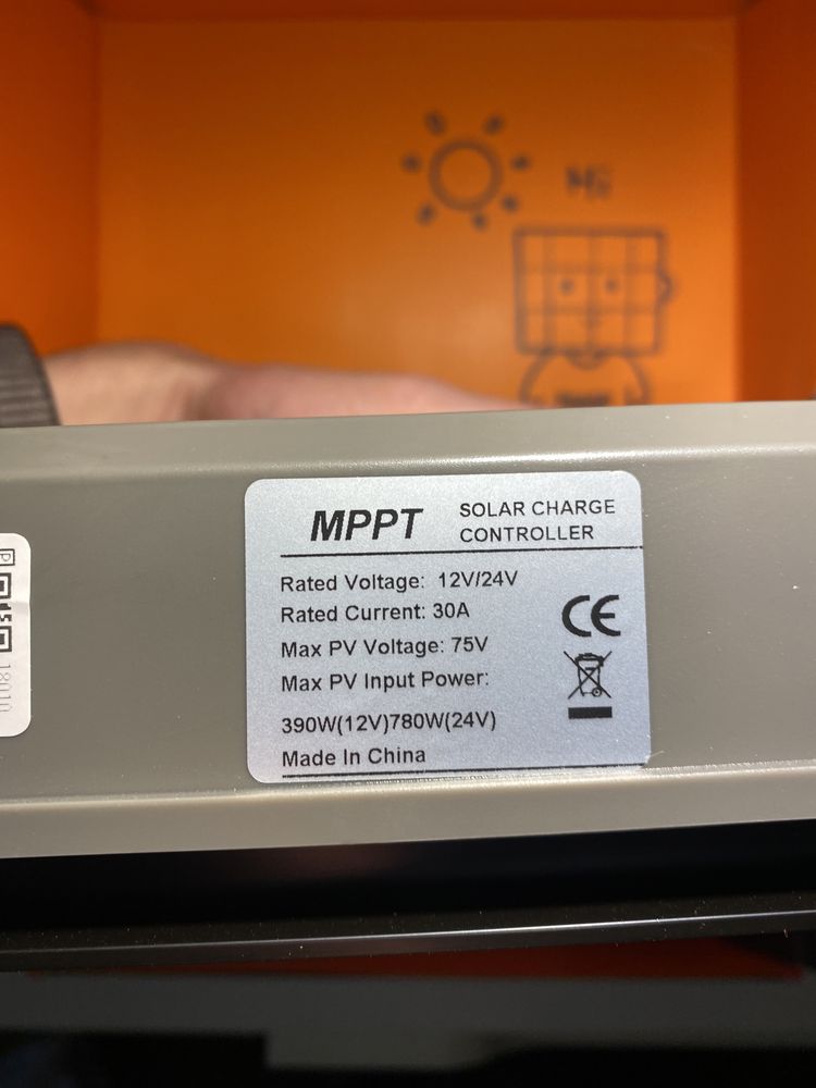 MPPT Контроллер заряду сонячної панелі 30А/40А/60А 12v 24v Powmr