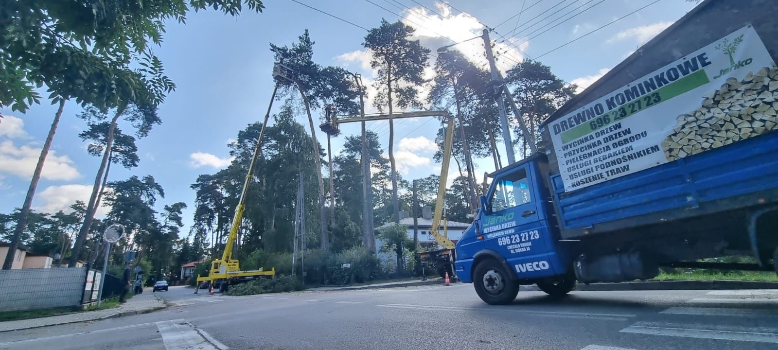 Wycinka drzew przycinka rębak Pabianice Łask Łódź Kolumna