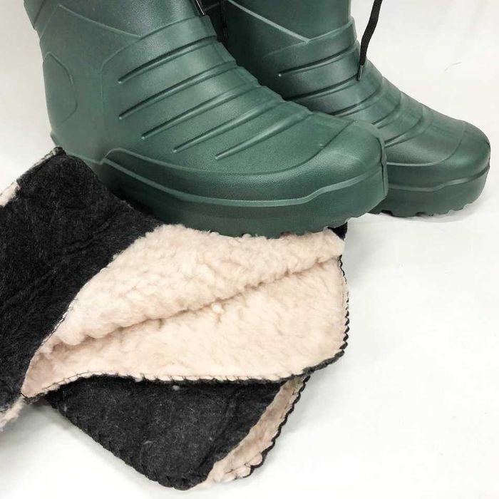 Якісні утеплені гумові чоботи високі.резинові сапоги утеплені чоловічі