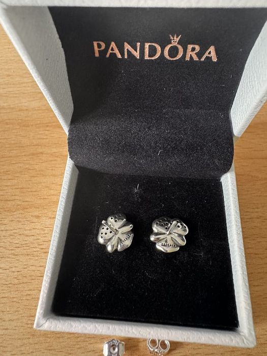 Kolczyki bratki pandora