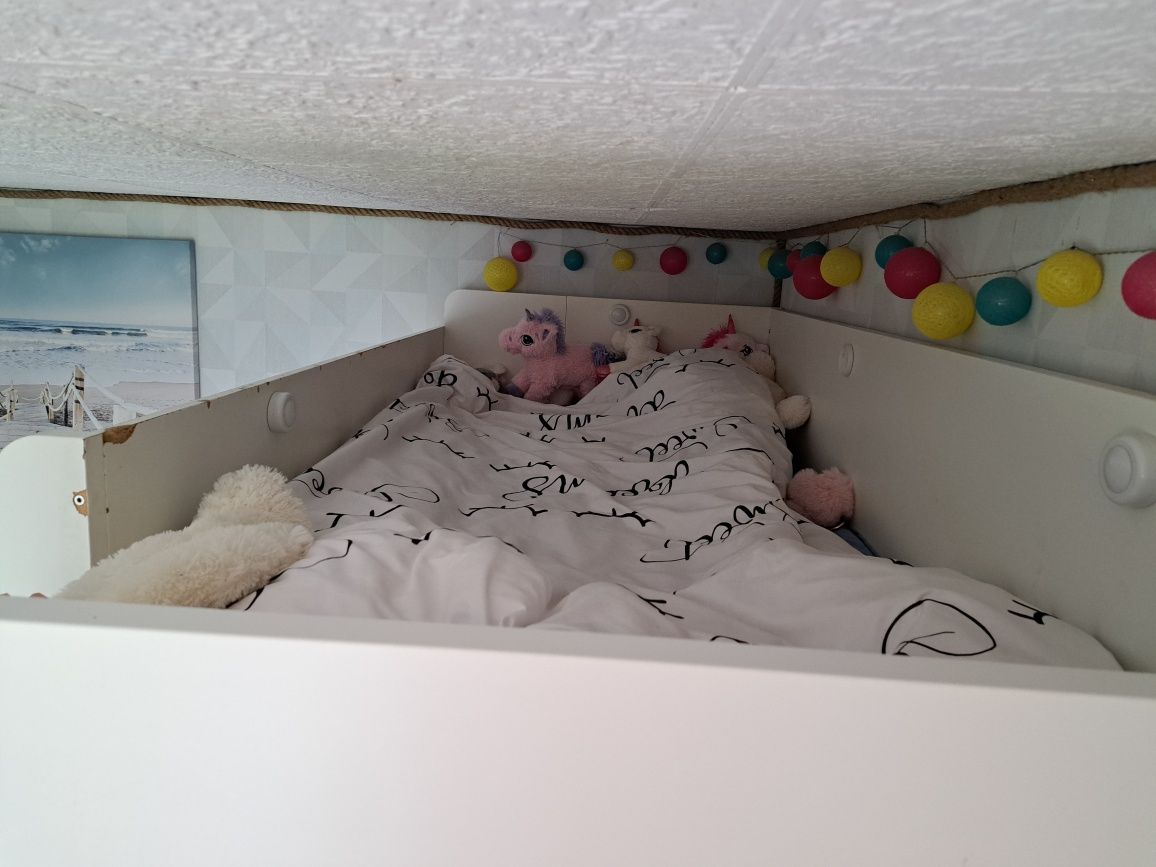 Łóżko piętrowe z biurkiem Ikea SMASTAD