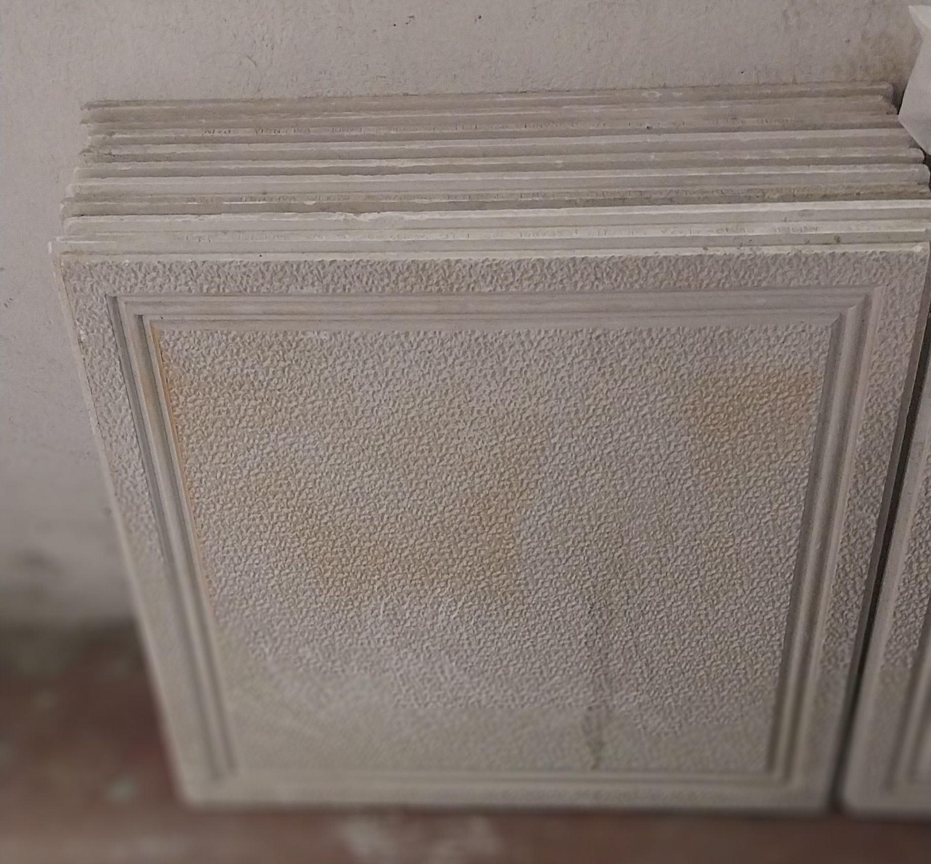 Placas de gesso quadradas
