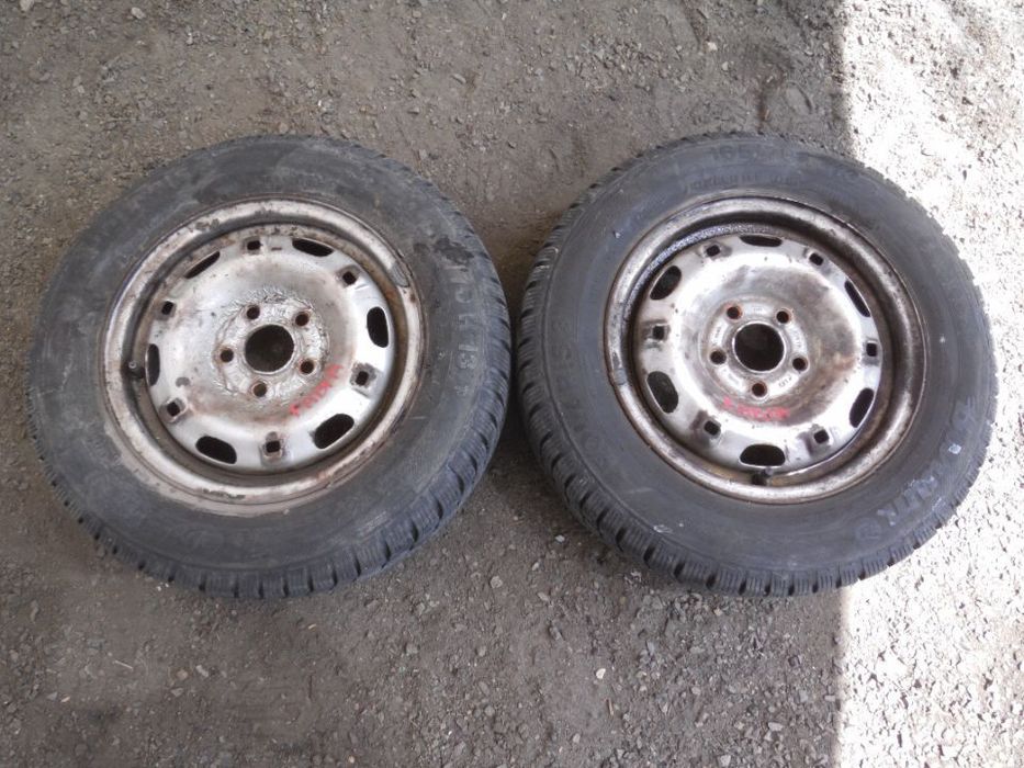 2x KOŁO FELGA VW Stalowa 13&quot; 5.0&quot; 5x100 ET35 6Q0601027E + OPONY ZIMOWE Barum POLARIS 3 6MM 165/70/R13 VOLKSWAGEN POLO IV FABIA IBIZA